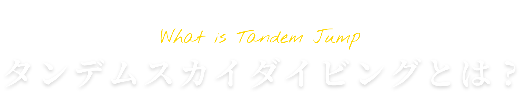 タンデムスカイダイビングとは